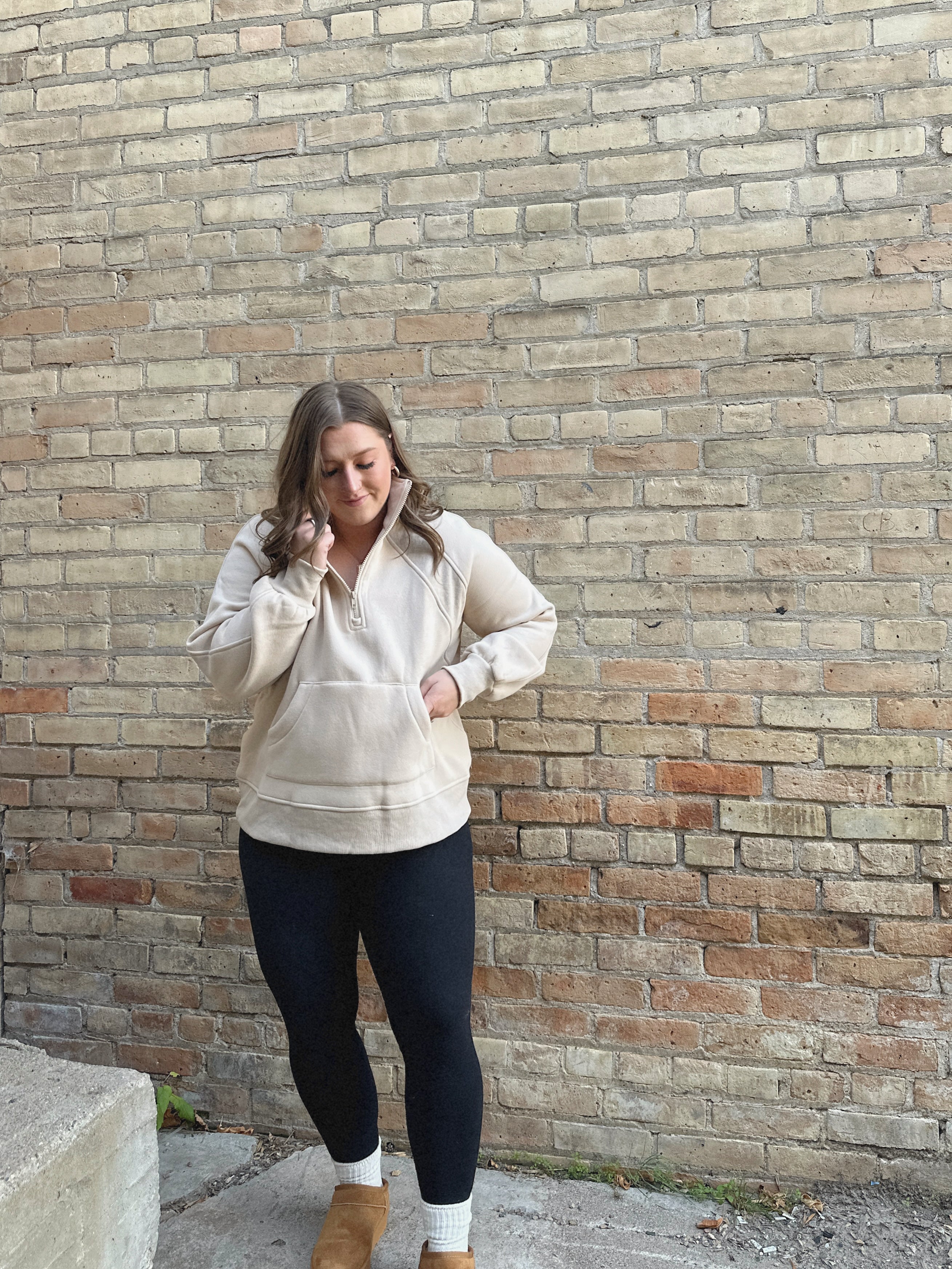 Half Zip Pocket Sweater