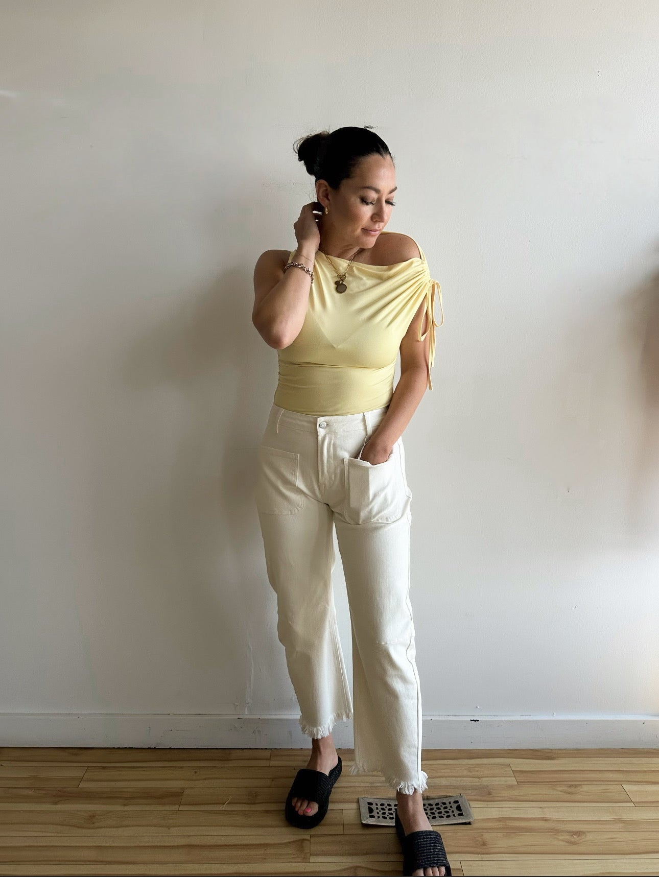 Off Shoulder Tie Top