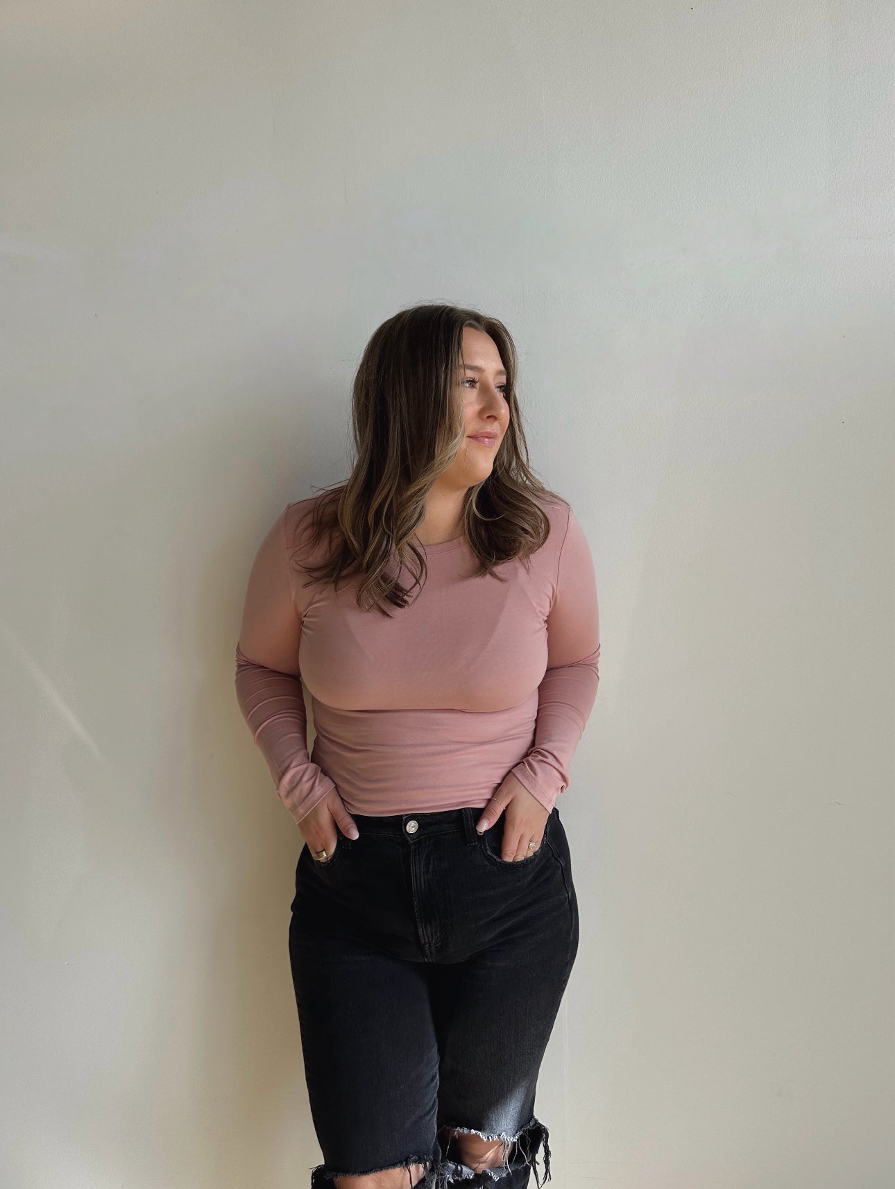 Crew Neck Spandex Jersey Top